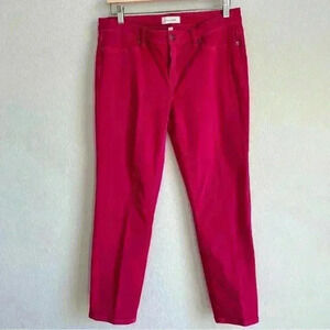 Lila Ryan Crop Jeans Women's Size 31 Solid Cuffed Berry Pink Barbie Core Capsule